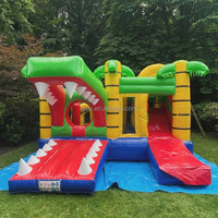 Château gonflable pour enfants Crocodile avec toboggan