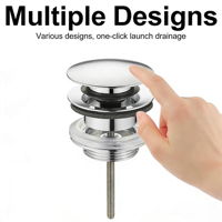 Siphon de lavabo escamotable en laiton chromé, design moderne, installation facile, pour salle de bain, garantie 5 ans