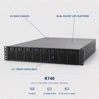 Serveur Rack 2U R740 R770 R760XA R740XD avec Alimentation Redondante, Vidéo, Deep Learning, SSD, Calcul, NVMe, Analytique