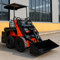 ZM Kompakt-Radlader Diesel/Elektro Hydraulischer Allradantrieb Mini-Lader 0,12m Schaufelkapazität Vollgummireifen Kettenlader