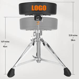 Ghế trống bán buôn nhà máy OEM AG-2, chỗ ngồi thoải mái, có thể điều chỉnh, ghế đàn guitar bằng kim loại, ghế trống nhạc cụ, ghế đẩu trống - Product Image 2