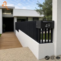 Clôture modulaire en aluminium pré-assemblée à lames verticales, clôture en lattes d'aluminium facile à installer, écran d'intimité extérieur