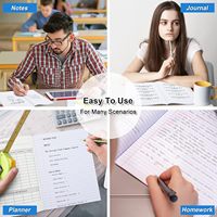 Ensemble de papeterie FOSKA, 6 paquets, couleurs marbrées assorties, couverture, cahier à lignes larges, pour les fournitures scolaires des étudiants, vente en gros
