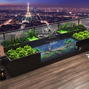 Mistech personnalisé moderne écologique PP + boîte à fleurs en verre cascade caractéristique de l'eau extérieur jardin <span class=keywords><strong>Aquarium</strong></span> 10 ans de garantie 1000L - Product Image 2
