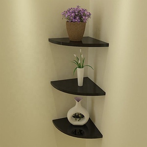 Set of 3 Rustic Wooden Floating <strong>Corner</strong> Wall Shelves for Living Room or <strong>Bathroom</strong> <strong>Corner</strong> Wall <strong>Storage</strong> Display <strong>Units</strong> - Product Image 5