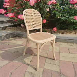 Silla de banquete de ratán de madera de haya moderna, precio barato de fábrica para comedor, escuela, Hotel, boda, asiento trasero de ratán - Product Image 1