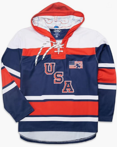 Ingrosso nuove maglie da Hockey con cappuccio da uomo in bianco