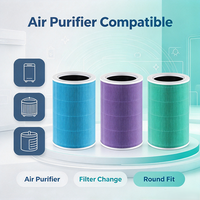 Filter Hepa Filter Karbon Filter Silinder H13 99.97 Karbon Aktif Menghilangkan Debu Asap VOCs Pengganti Filter untuk Pembersih Udara