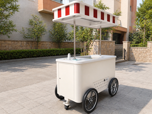 Chariot de vente de crèmes glacées et de boissons fraîches, vélo cargo - Product Image 3