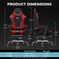 Échantillon Gratuit - Chaise de Bureau Ergonomique en Cuir Fauteuil de Gaming Pivotant avec Repose-Pieds - Conception Soignée et Abordable