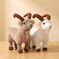 Porte-clés en peluche mignon en forme de chèvre, personnalisable OEM, peluches douces, mascotte de mouton, jouet en peluche d'agneau moelleux pour cadeau, vente en gros