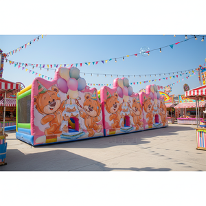 Château gonflable <span class=keywords><strong>pas</strong></span> <span class=keywords><strong>cher</strong></span> pour fête, château gonflable commercial extérieur avec toboggan pour fête d'anniversaire d'enfants - Product Image 1
