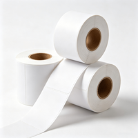 Étiquettes en rouleau étroites personnalisées Haoxuan, papier thermique direct, impression haute vitesse, autocollants adhésifs pour applications compactes