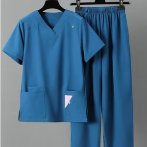 Uniformes transpirables ecológicos ligeros para la salud de alta calidad con cuello en V de manga corta telas suaves cómodas y elásticas Ideal - Product Image 1