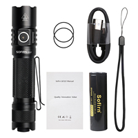 Lampe torche LED étanche de haute qualité 3800lm, lumière tactique, rechargeable par USB C, lampe de poche extérieure avec indice de protection IP68
