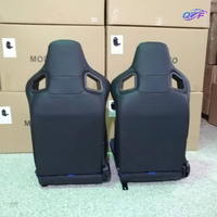 Siège baquet de course sport réglable en fibre de carbone Lowmax, en tissu, cuir et PVC, pour siège de jeu, simulateur de course et chaise de bureau