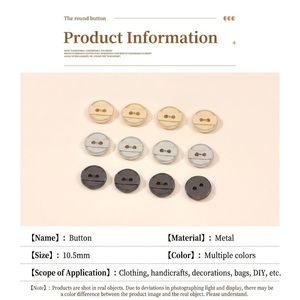 Boutons décoratifs en alliage à deux œillets de style rétro, <span class=keywords><strong>anti</strong></span>-décoloration, plaqués, vente en gros pour la production de vêtements de mode - Product Image 5