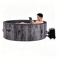 Tragbarer Aufblasbarer PVC-Spa-Pool mit Wasserdichtem Design 220V Stromversorgung Runde Form für Außen- und Innenbereich