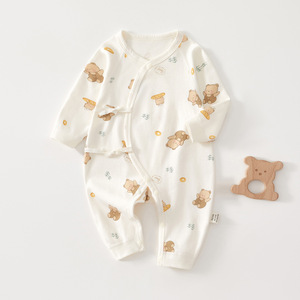 Body de Bebé de Algodón Puro, 0-3 Meses, Unisex, Tejido, para Primavera y Otoño - Product Image 1