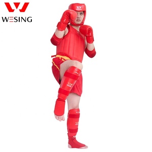 Parastinchi Personalizzati Wesing OEM in Pelle Rossa per Arti Marziali e Allenamento Sanda - Product Image 6