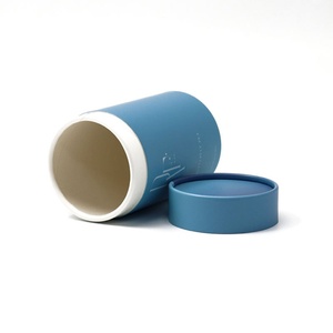 Customized Logo Biodegradable Cardboard Organic Food Packaging for Dried Powder <b>Tea</b> Leaves Cylinder Paper <b>Canister</b> - Product Image 4
