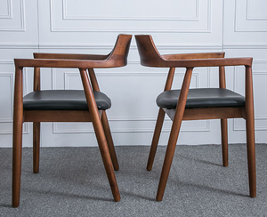 Sillón Moderno de Madera para Interiores, Estilo Nórdico, Asiento Acolchado, Silla de Comedor de Madera Maciza para Hogar y Restaurante - Product Image 5