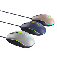 Ratón para Juegos con Cable USB M10 Personalizado, con Retroiluminación LED RGB, Diseño Ergonómico, Sensor Óptico Impermeable para PC/Laptop