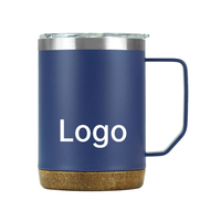 Mug isotherme à double paroi en acier inoxydable SUS304 avec poignée confortable, réutilisable pour le bureau, la maison et la cuisine