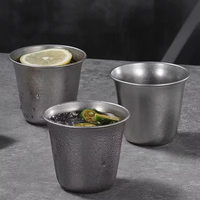 Groothandel Stapelbare RVS Shotglaasjes Goud Zilver Metalen Likeurglazen voor Whisky Wodka Tequila Bar Restaurant Op Maat