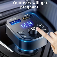 Chargeur de voiture double USB avec affichage LED, appareil mains libres sans fil, Bluetooth, transmetteur audio FM, chargeur MP3, lecteur mp3 de voiture