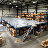 HONGXIN Étagère de mezzanine robuste personnalisable multicouche sans boulons en acier laminé à froid avec revêtement en poudre et protection contre la corrosion