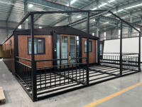 Maisons préfabriquées modernes de luxe extensibles - Maisons conteneurs pliables de 20/40 pieds, cabines modulaires portables préfabriquées à 2/3 chambres