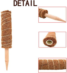 Poste <span class=keywords><strong>de</strong></span> soporte para plantas trepadoras <span class=keywords><strong>de</strong></span> interior, <span class=keywords><strong>de</strong></span> cáscara <span class=keywords><strong>de</strong></span> palma <span class=keywords><strong>de</strong></span> coco y bambú <span class=keywords><strong>con</strong></span> forma <span class=keywords><strong>de</strong></span> caparazón <span class=keywords><strong>de</strong></span> tortuga - Product Image 4