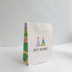 Bolsas de Papel Kraft Blancas Pequeñas para Regalos de Boda, 16*8*22cm, Precio Económico, al por Mayor, para Joyería - Product Image 5