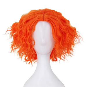 Peluca de cosplay Bozhen Shunting Alicia en el País de las Maravillas, Sombrero de Paja, pelo corto y esponjoso, sin base de encaje, resistente a altas temperaturas DM-NTS - Product Image 2