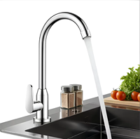 Robinet de cuisine moderne en chrome, rotatif, chaud/froid, multifonctionnel, en acier inoxydable, avec cuve en céramique pour légumes, idéal pour hôtels - Vente Flash