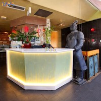 Meilleur comptoir de bar en pierre à surface solide pour la restauration rapide Comptoir de bar commercial