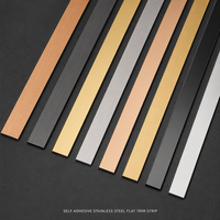 Pita Lis Dekoratif Dinding & Plafon Bahan Stainless Steel Perekat Sendiri Warna Titanium Gold Black Rose