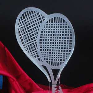 Günstige preis kristall tennis schläger trophäe - Product Image 5