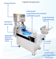 Automatische motor aangedreven fruit-, groente-, ui-, peper- en wortelsnijmachine YQC850 model, 1 jaar garantie