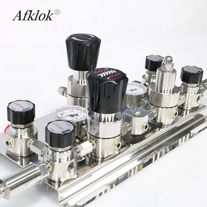 Laboratuvarlar için çift taraflı yarı otomatik yüksek basınç regülatörü azot helyum gazı kaynağı değiştirme manifoldları kontrol paneli - Product Image 2