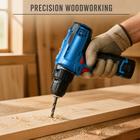 Perceuse électrique sans fil de qualité professionnelle pour travaux de menuiserie, construction et projets de bricolage