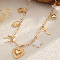 Colliers pendentifs tendance Muses Jewels en acier inoxydable plaqué or avec perles d'eau douce, coquillages naturels et étoiles de mer, étanches et à la mode