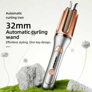 Fer à boucler automatique professionnel de 32 mm, fer à friser rotatif en céramique ionique, baguette magique <span class=keywords><strong>pour</strong></span> coiffer les <span class=keywords><strong>cheveux</strong></span> longs - Product Image 1