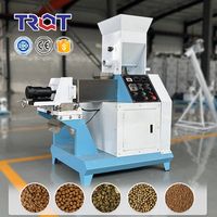 Machine à extruder les aliments pour animaux flottants à vis unique, garantie 1 an, directement de l'usine, pour chiens et chats