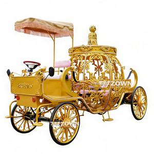 Carruaje Eléctrico de Calabaza de Cenicienta con Asientos Cómodos para Alquiler en Bodas, Paseos Turísticos en Parques - Product Image 3