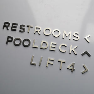 Китай, лазерная резка, металлический алфавит, логотип 3D, Diy, декоративные маленькие металлические настенные буквы для рукоделия - Product Image 4