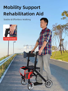 Déambulateurs multifonctionnels en gros pour seniors : Déambulateurs d'extérieur légers à 4 roues avec sièges - Product Image 6