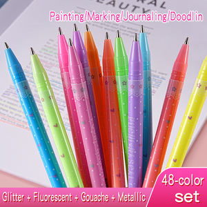 Stylos gel à paillettes 12/18/24/36/48 couleurs, marqueurs scintillants pour peinture artistique, graffiti, bricolage, école, bureau, papeterie - Product Image 6