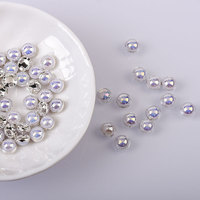 Strass à coudre faits main, durables, or et argent, avec base en cuivre, boucle décorative, perle métallique anti-rayures